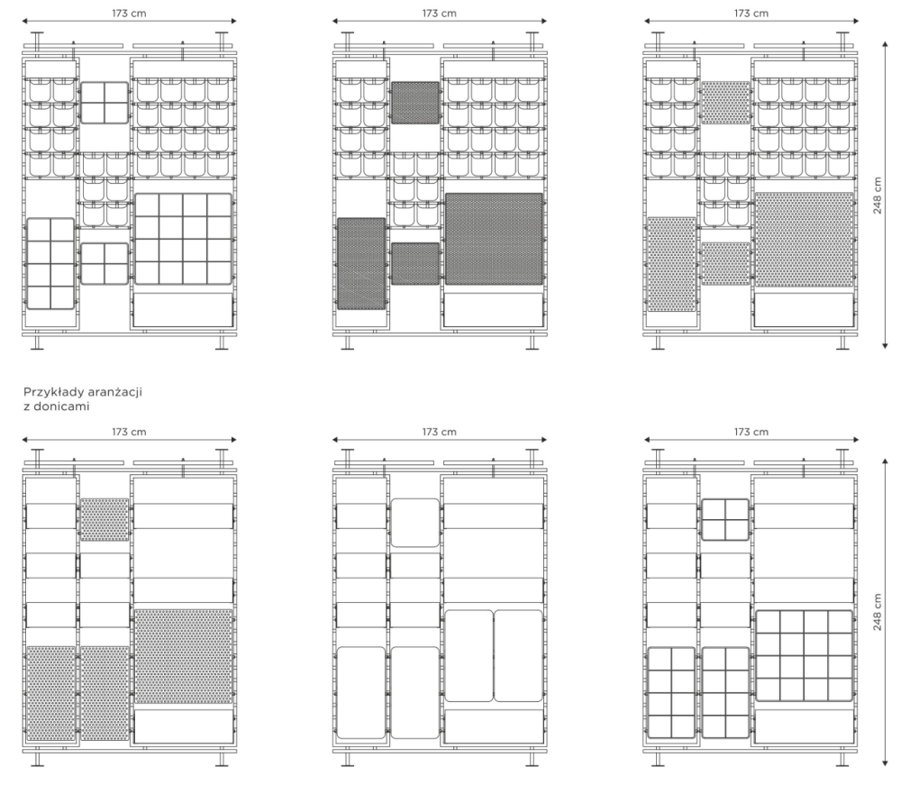 mobilna zielona ściana trzykolumnowa